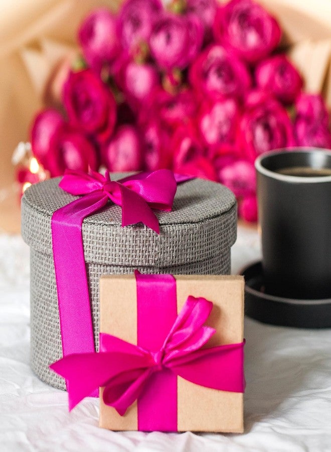 YONHTUTU 50pcs Hot Pink Twist Tie Bows, 3.5" Satin Ribbon Pre Tied Hot Pink Bow For Gifts Wrapping Treat Bags Candy Card, Mini Ribbon Bows for Crafts Wedding Bridal Baby Shower Birthday Valentine's Day Bouquet - Image 5